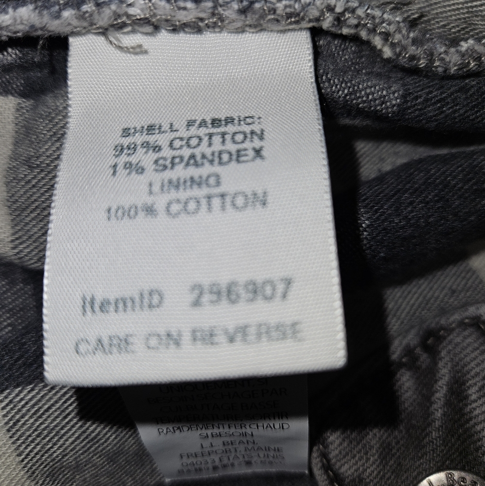L.L. Bean Women's Gray Washed Straight-Leg Jeans - Picture 7 of 7